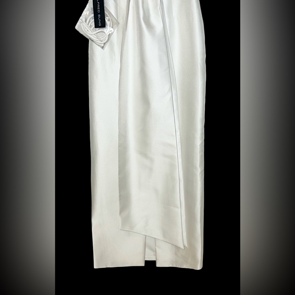 ALFRED SUNG D856 Maxi Dress in Ivory - Picture 11 of 14